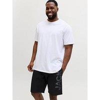 Jack & Jones Plus Maui Wave Logo Swim Shorts - Black