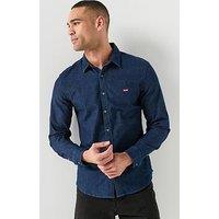 Levi'S Battery Hm Long Sleeve Denim Shirt - Dark Blue