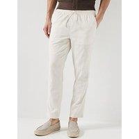 Jack & Jones Ace Breeze Linen Blend Drawstring Jogger Trousers - Beige