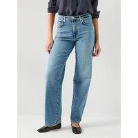 7 For All Mankind Luxe Vintage Stovepipe Straight Jeans - Blue