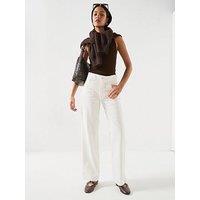 7 For All Mankind Linen Stovepipe Straight - White