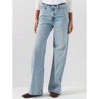 7 For All Mankind Lotta Wide Leg Jeans - Blue