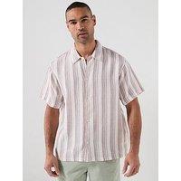 Jack & Jones Nantucket Double Cloth Short Sleeve Shirt - Beige