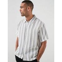 Jack & Jones Nantucket Double Cloth Short Sleeve Shirt - White