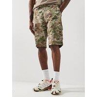Levi'S Carrier Camo Print Cargo Shorts - Dark Green