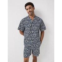 Jack & Jones Milo Seersucker Resort Shirt And Shorts Set