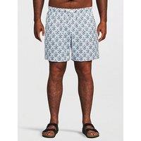 Jack & Jones Plus Shell Swim Shorts - White