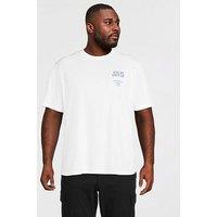 Jack & Jones Plus Cut-Out Photo T-Shirt - White