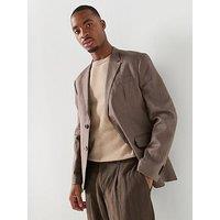 Jack & Jones Premium Martin Lawrence Linen Suit Jacket - Brown