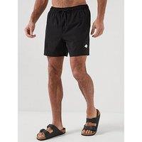 Jack & Jones Maui Tropic Solid Swim Shorts - Black