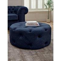 The Very Collection Laura Round Footstool - Navy
