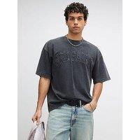 River Island Short Sleeve Ame Saint T-Shirt - Black