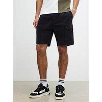 River Island Romeo Cargo Shorts - Black