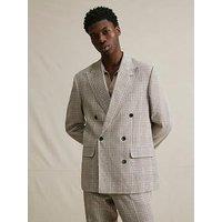 River Island Linen Check Jacket - Grey