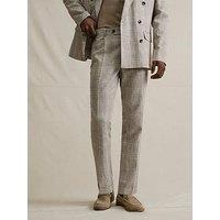 River Island Linen Check Trousers - Grey