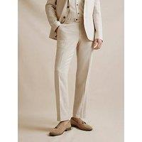 River Island Linen Blend Slim Suit Trouser - Grey