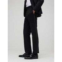 River Island Peak Slim Tux Trousers - Black