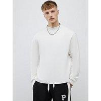 River Island Long Sleeve Regular Essentials Crew - Beige
