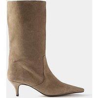 Mint Velvet Bode Wide Calf Boot - Cream