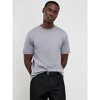 River Island Slim Essentials Short Sleeve T-Shirt - Grey