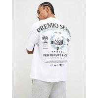River Island Premio Series Racing Short Sleeve T-Shirt - White