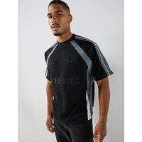 River Island Short Sleeve Palais Football T-Shirt - Black
