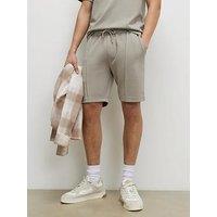 River Island Slim Bonded Interlock Shorts - Grey