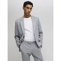 River Island Slim Texture Suit Jacket - Grey