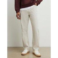River Island Quintus Straight Leg Jeans - Off White