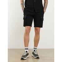 River Island Scuba Nylon Shorts - Black