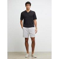 River Island Regular Fit Linen Blend Shorts - Grey
