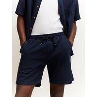 River Island Capulet Cross Hatch Shorts - Navy