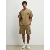 River Island Short Sleeve Japanese T-Shirt And Short Set - Green