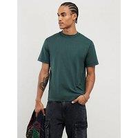 River Island Regular Essentials Short Sleeve T-Shirt - Dark Green