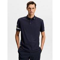 J Lindeberg Mens Golf Heath Polo - Navy