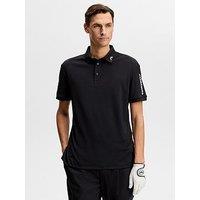 J Lindeberg Mens Golf Tour Tech Polo - Black