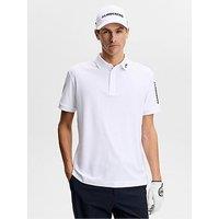 J Lindeberg Mens Golf Tour Tech Polo - White