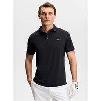 J Lindeberg Mens Golf Bridge Polo - Black