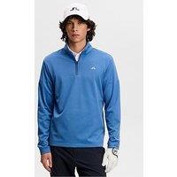 J Lindeberg Mens Golf Clide Quarter Zip Mid Layer - Blue