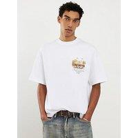 River Island Short Sleeve Saint Denis Car T-Shirt - White