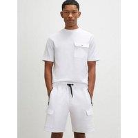River Island Reg Waffle Luminis Cargo Shorts - White