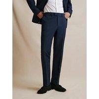 River Island Check Slim Trouser - Navy