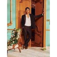 River Island Linen Blend Suit Jacket - Brown