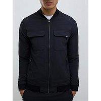River Island Defined Muscle Fit Bomber - Black