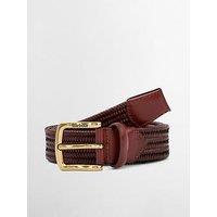 Barbour Stretch Leather Belt - Brown