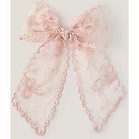 Monsoon Girls Pretty Lace Bow Clip - Pink