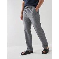 Only & Sons Sinus Loose Fit Linen Blend Trousers - Navy