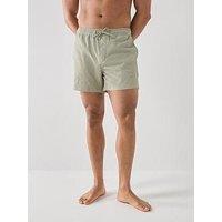 Only & Sons Ted Seersucker Swim Shorts - Seagrass