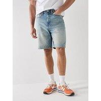 Only & Sons Fade Tint Denim Shorts - Blue
