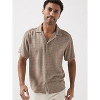 Only & Sons Latham Short Sleeve Resort Shirt - Beige